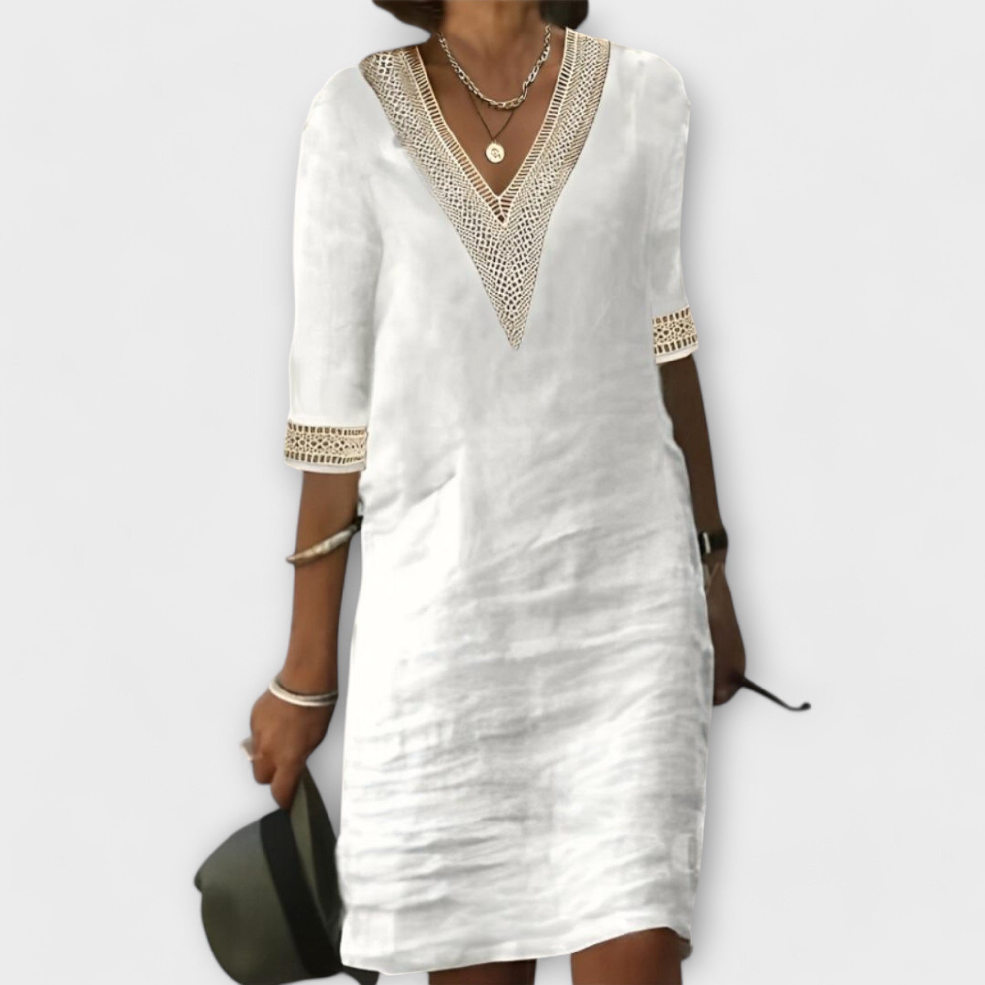 Élise™ Women's Cotton-Linen Blend Dress