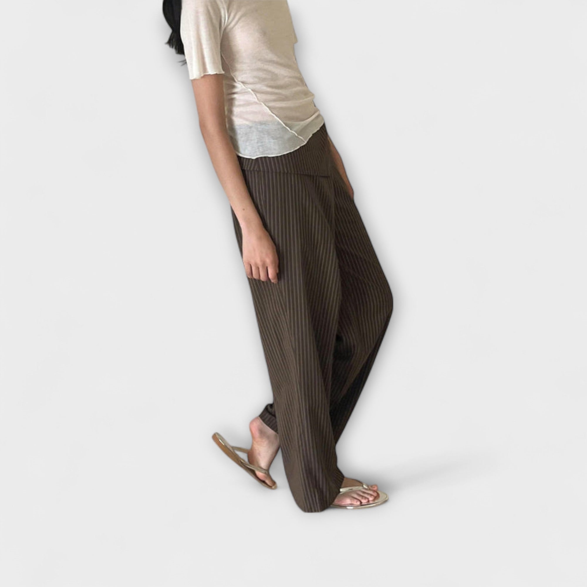 Élise™ - Striped Foldable Trousers