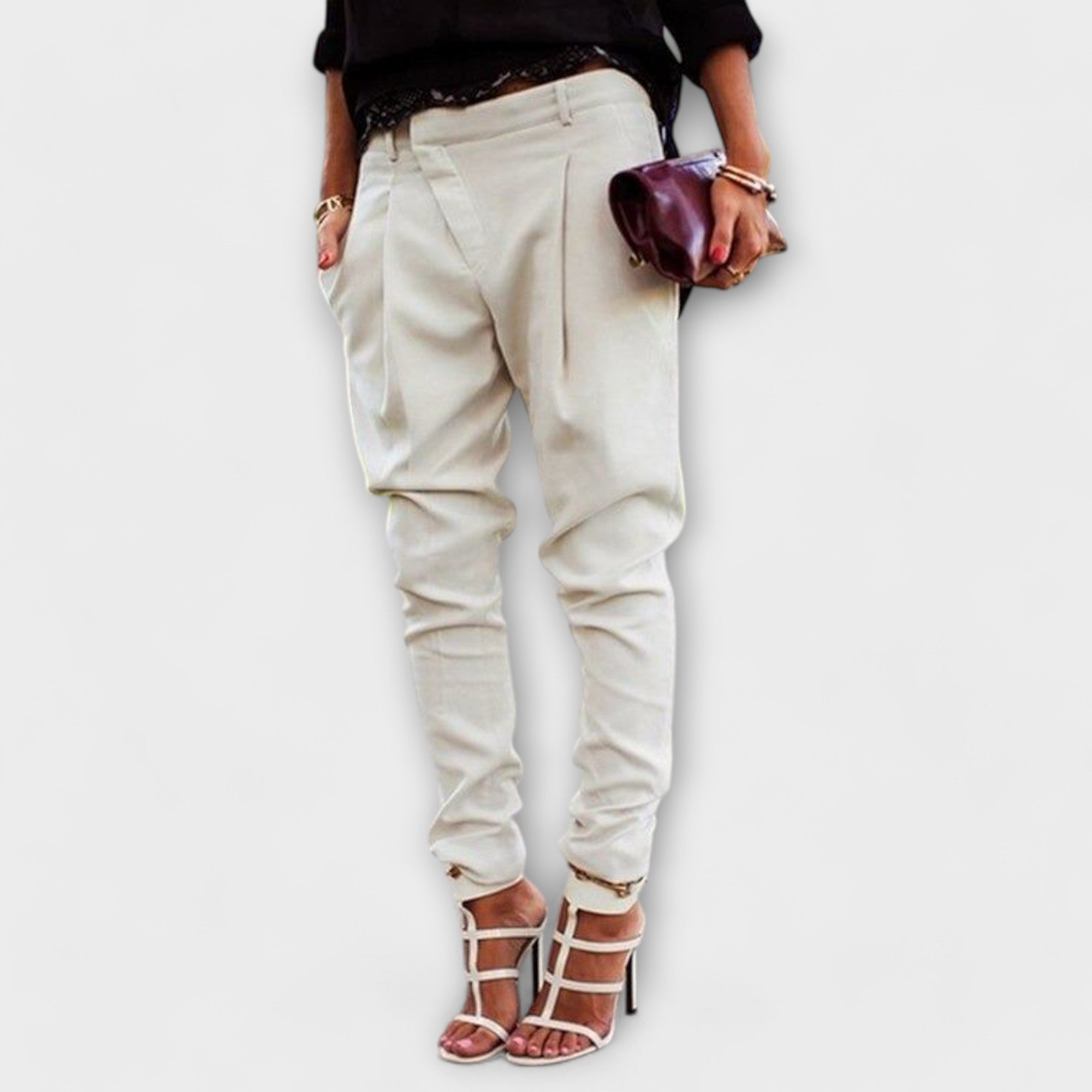 Élise™ – High-Waisted Pleated Trousers