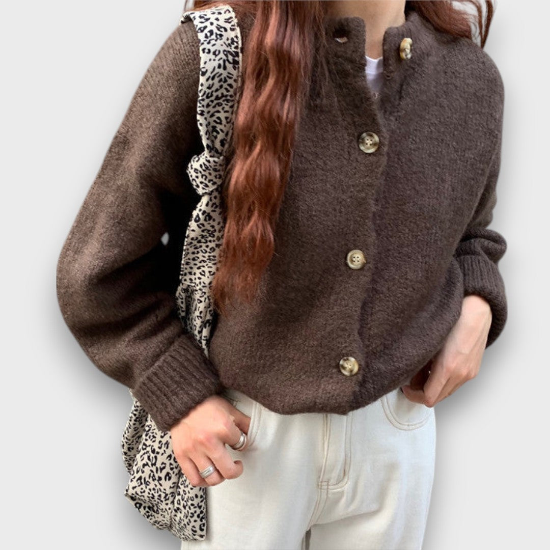 Élise – Cozy Mocha Cardigan