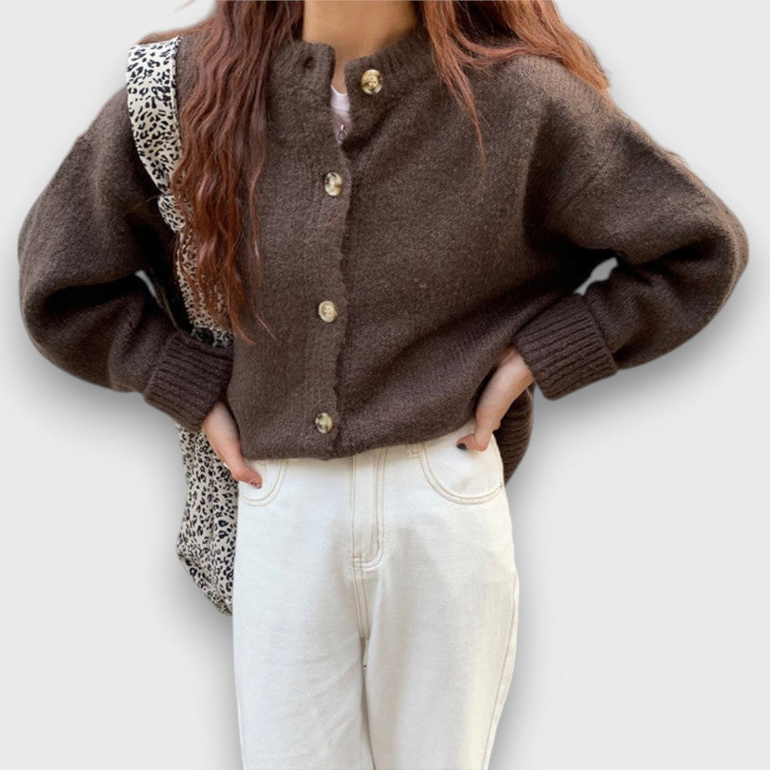 Élise – Cozy Mocha Cardigan