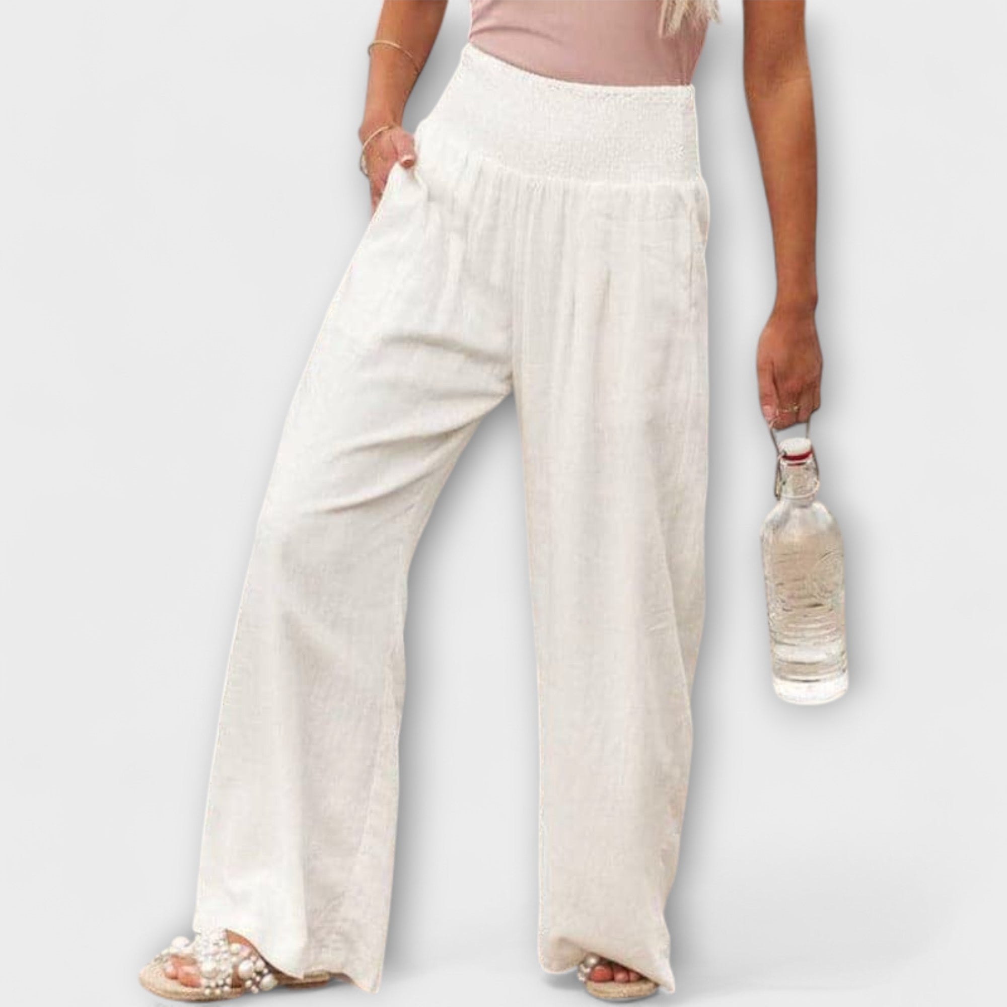 Élise™ Casual Wide-Leg Linen Trousers