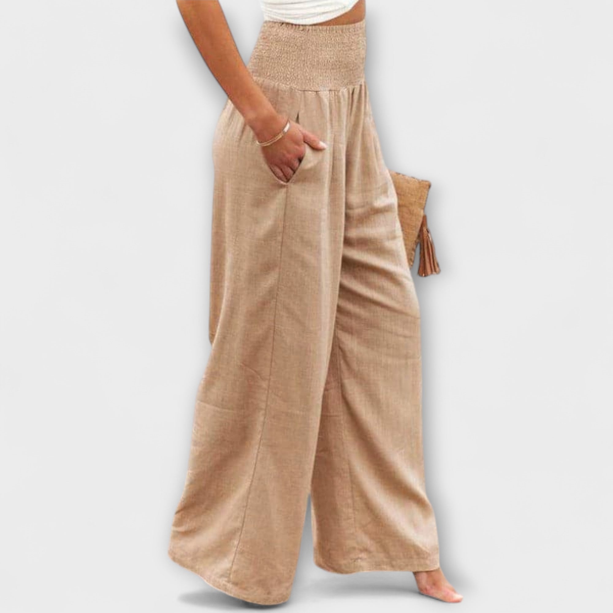 Élise™ Casual Wide-Leg Linen Trousers