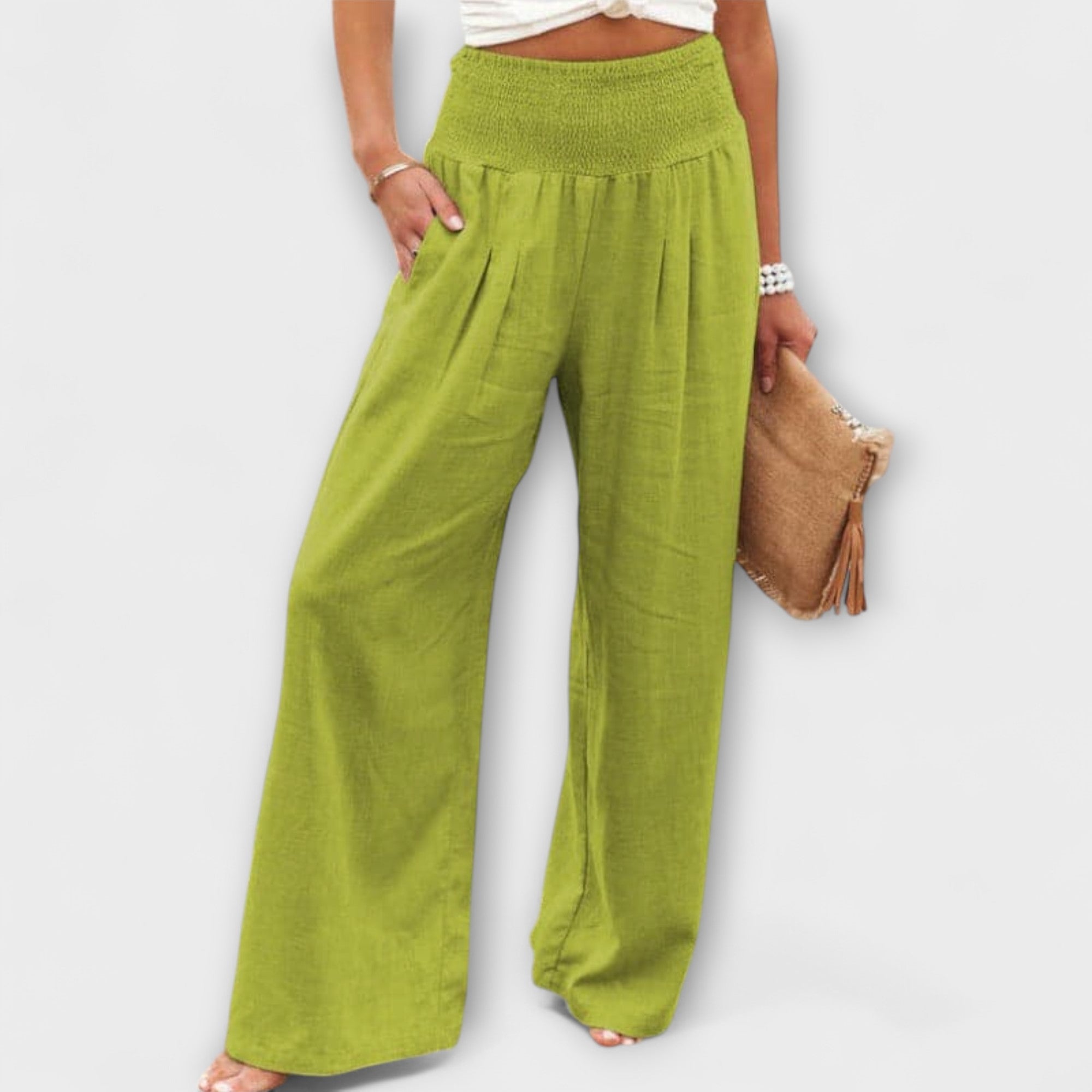 Élise™ Casual Wide-Leg Linen Trousers