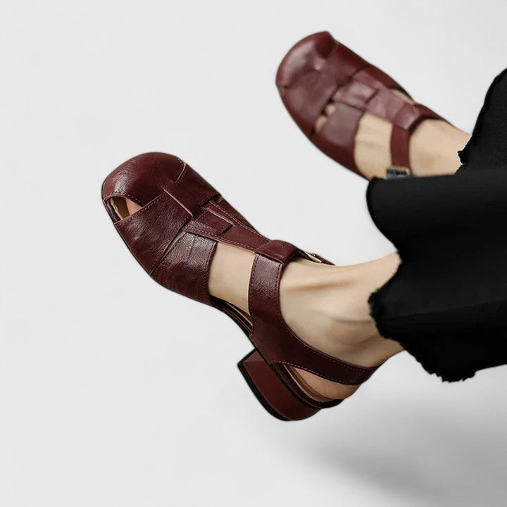 Élise™ - Elegant Leather Sandals