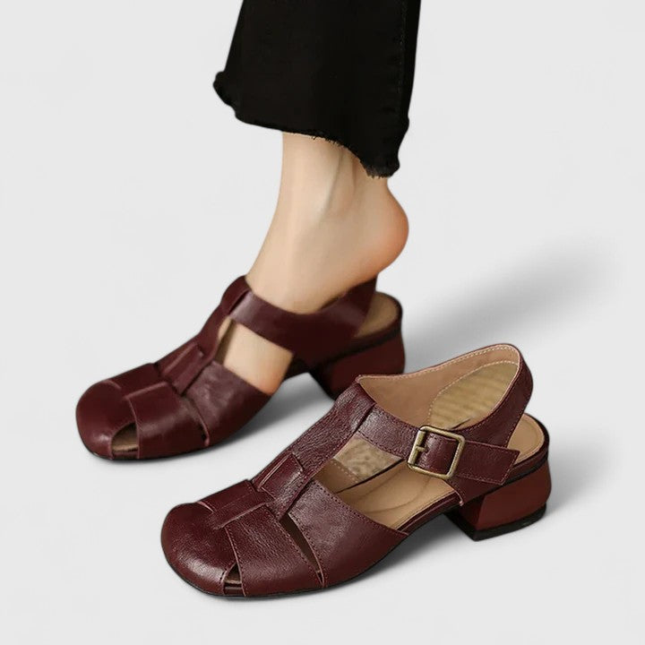 Élise™ - Elegant Leather Sandals