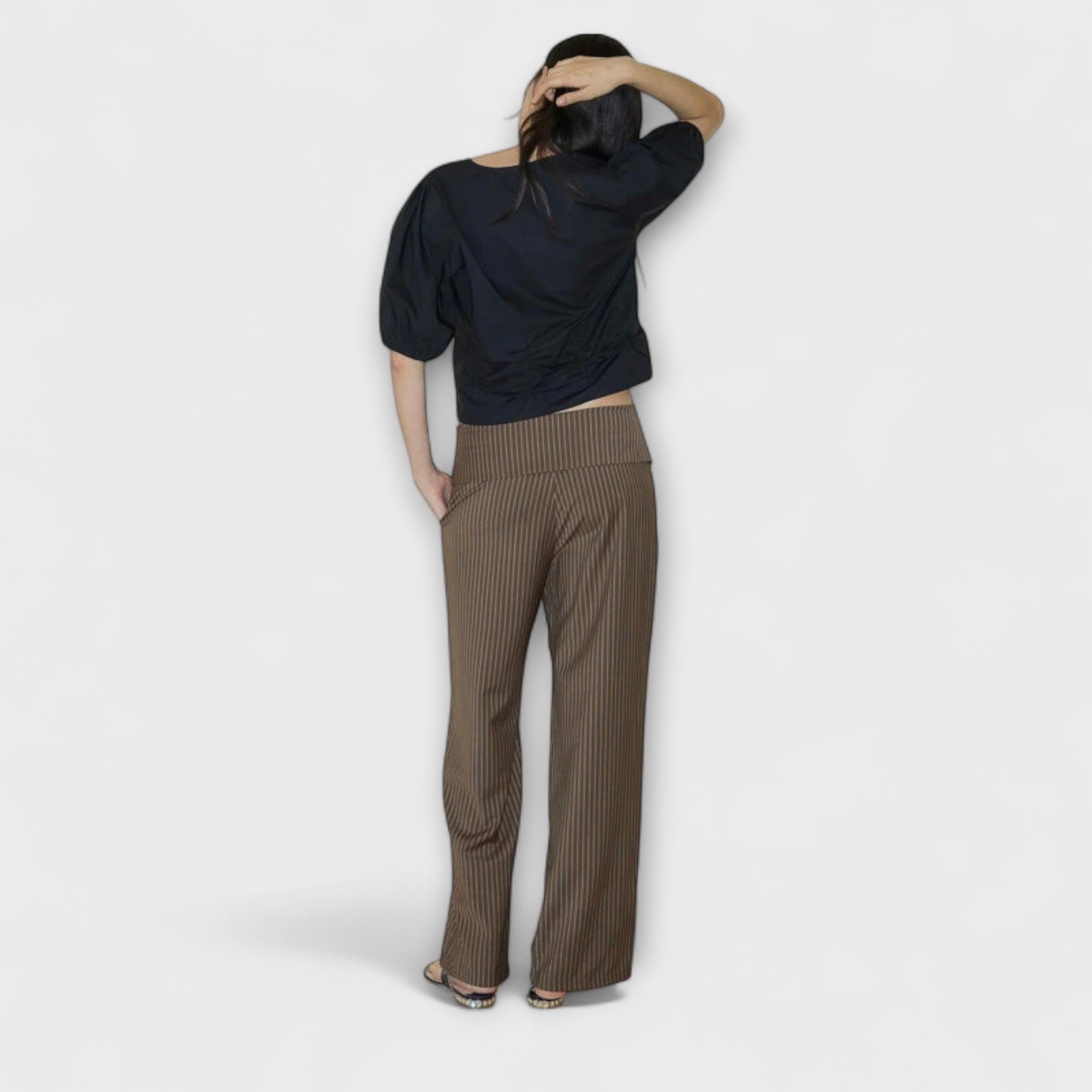Élise™ - Striped Foldable Trousers