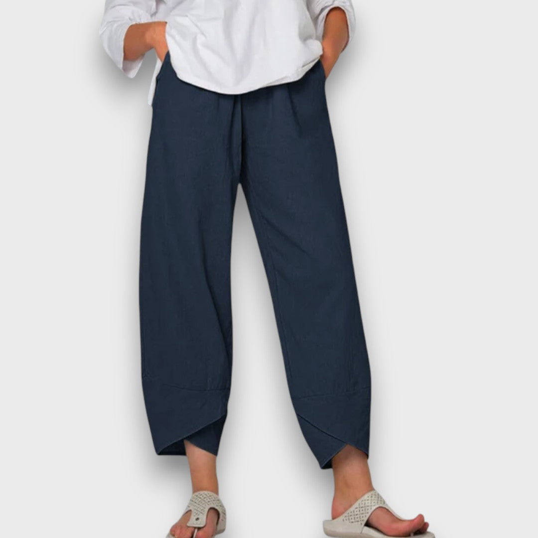Élise™ – Lightweight Summer Trousers with Contemporary Hem