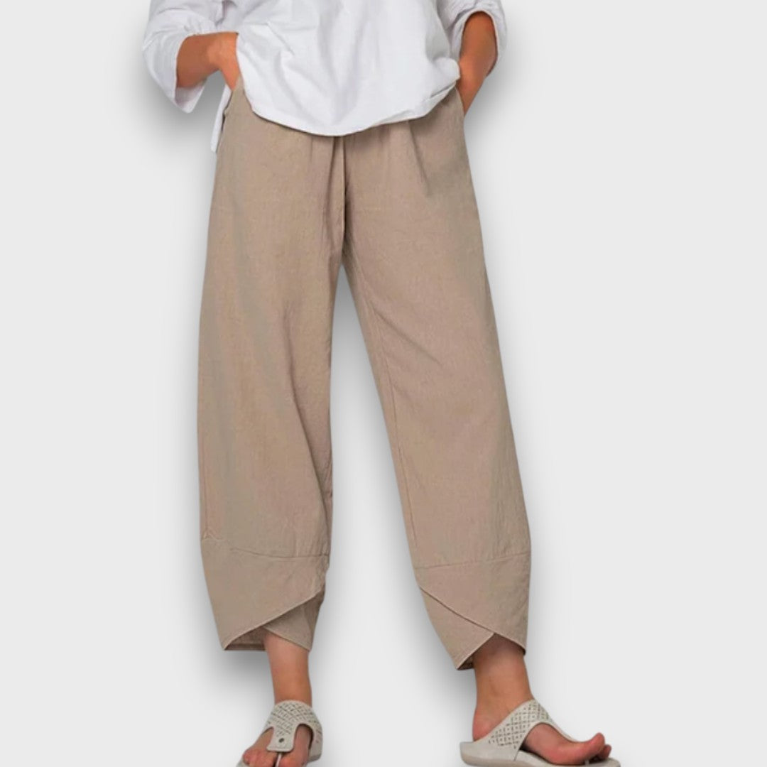 Élise™ – Lightweight Summer Trousers with Contemporary Hem