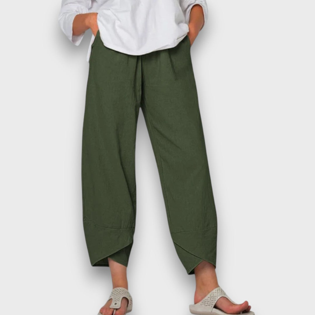 Élise™ – Lightweight Summer Trousers with Contemporary Hem