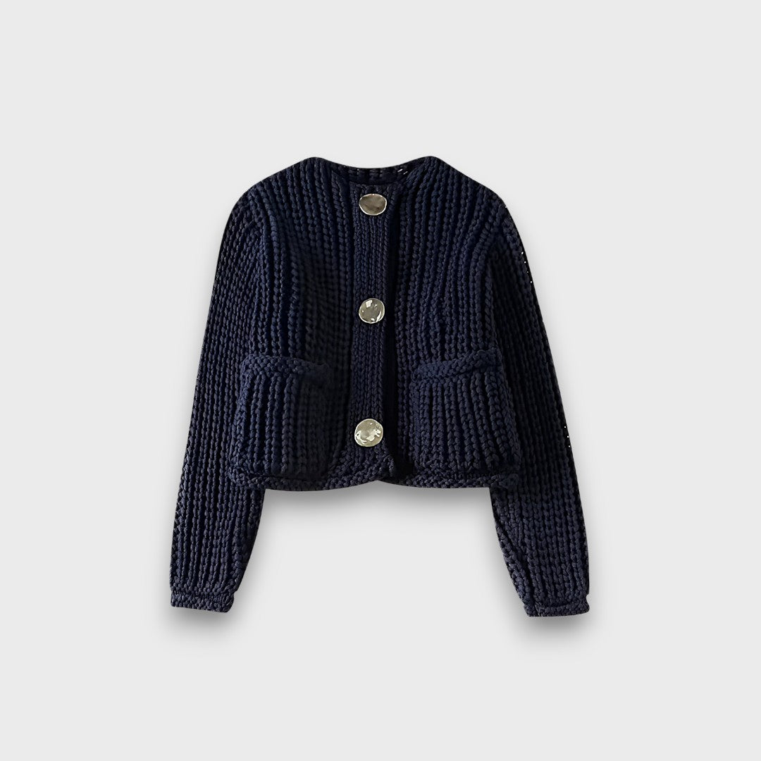 Élise – Short Chunky Knit Cardigan