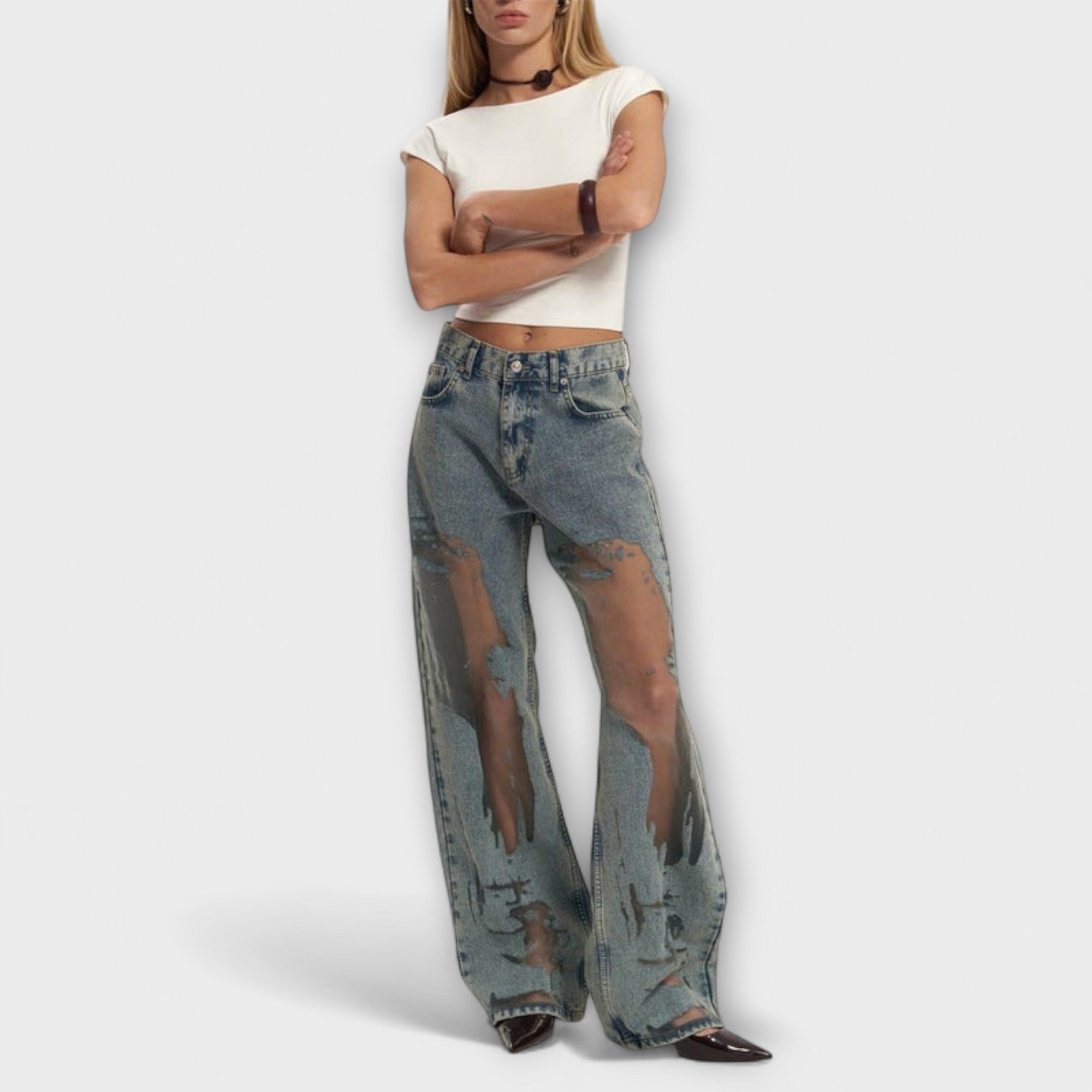Élise™ - Jeans in Transparent Denim Blue Trixie