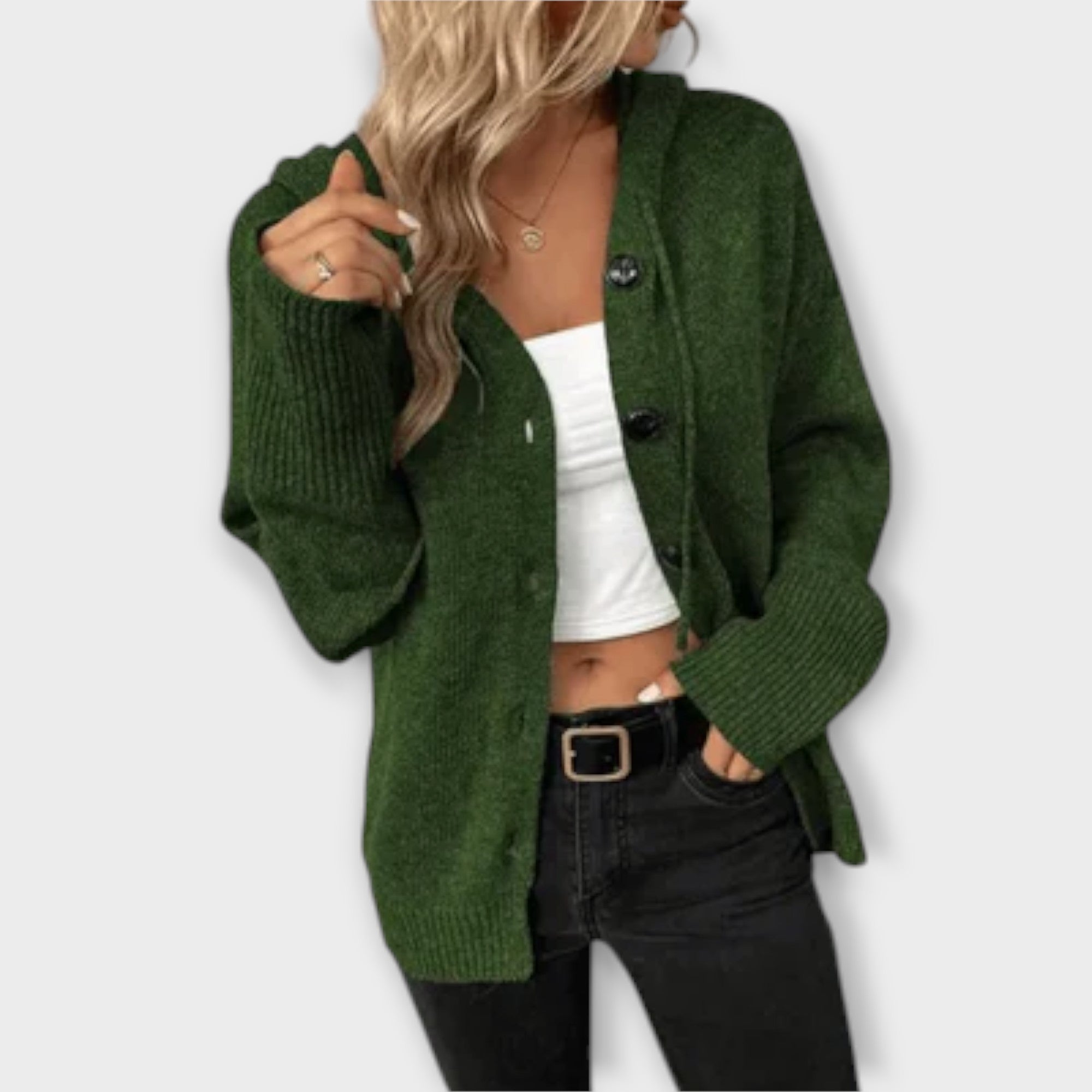 Élise - Knitted Cardigan with Buttons