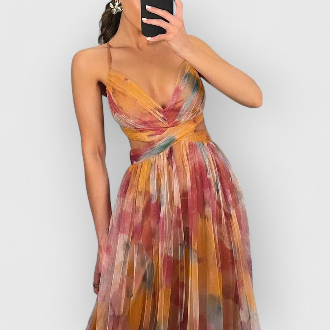 Élise™ - Long Dress with Floral Print