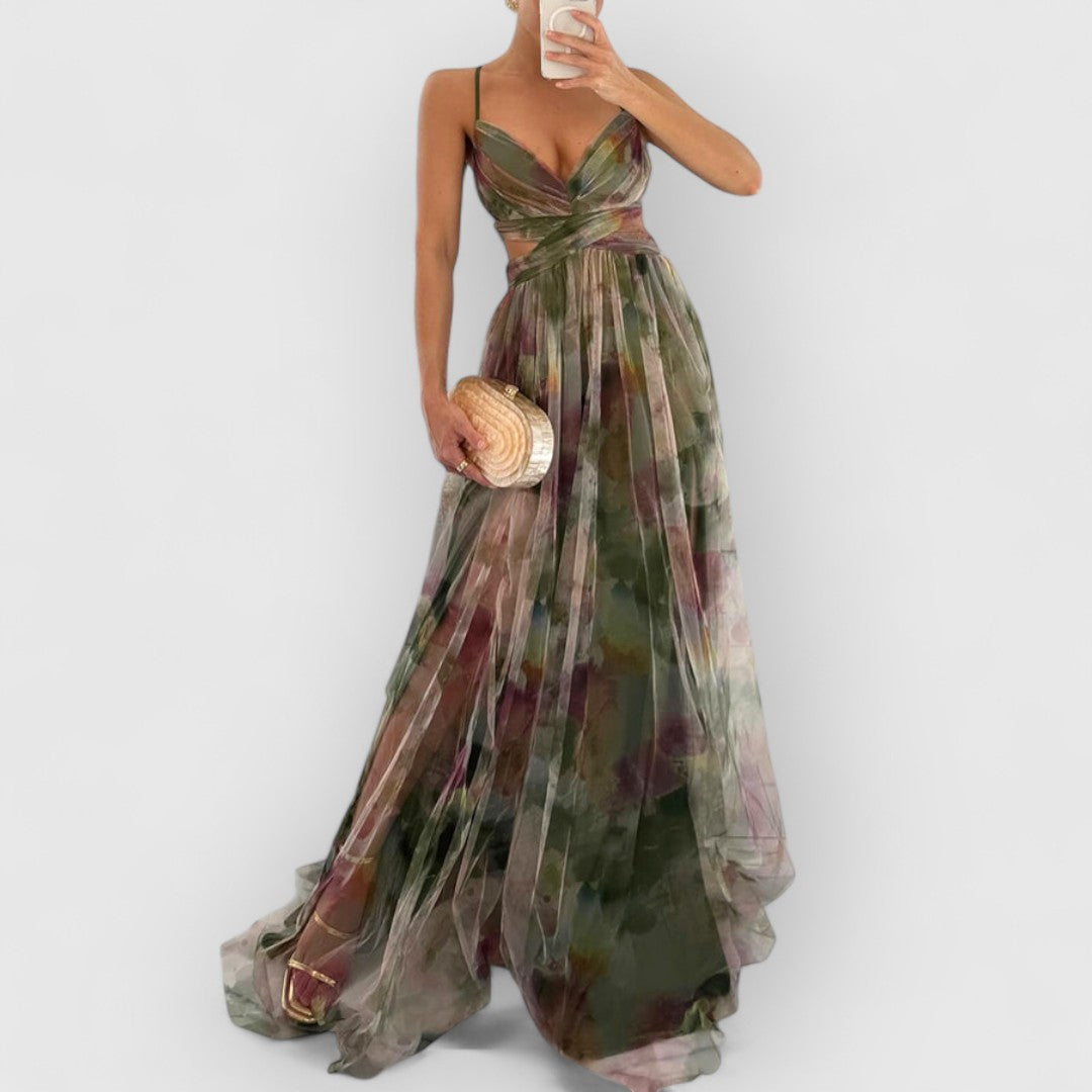 Élise™ - Long Dress with Floral Print