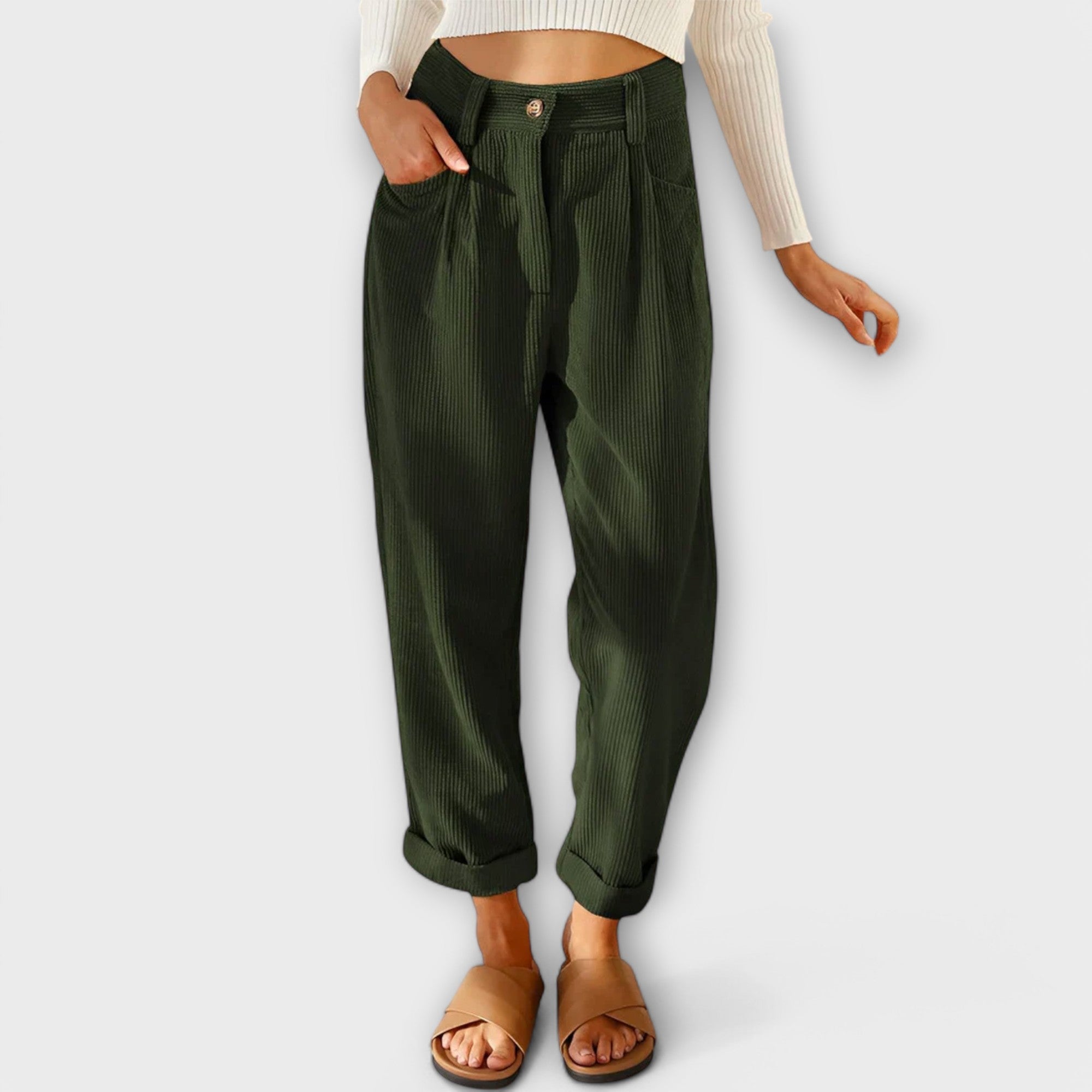 Élise™ - Modern Velvet Trousers