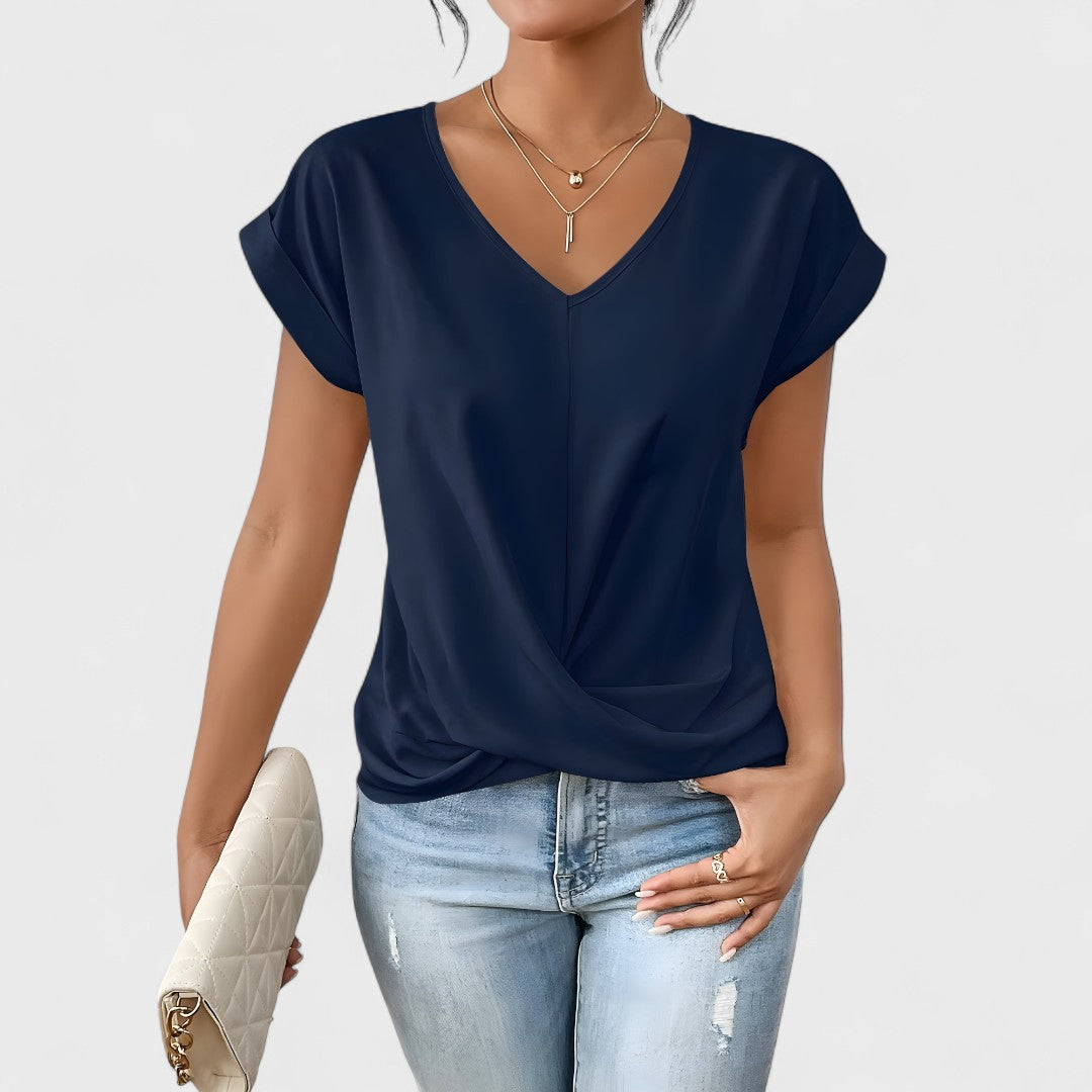Élise™ – Twist Front V-Neck Top