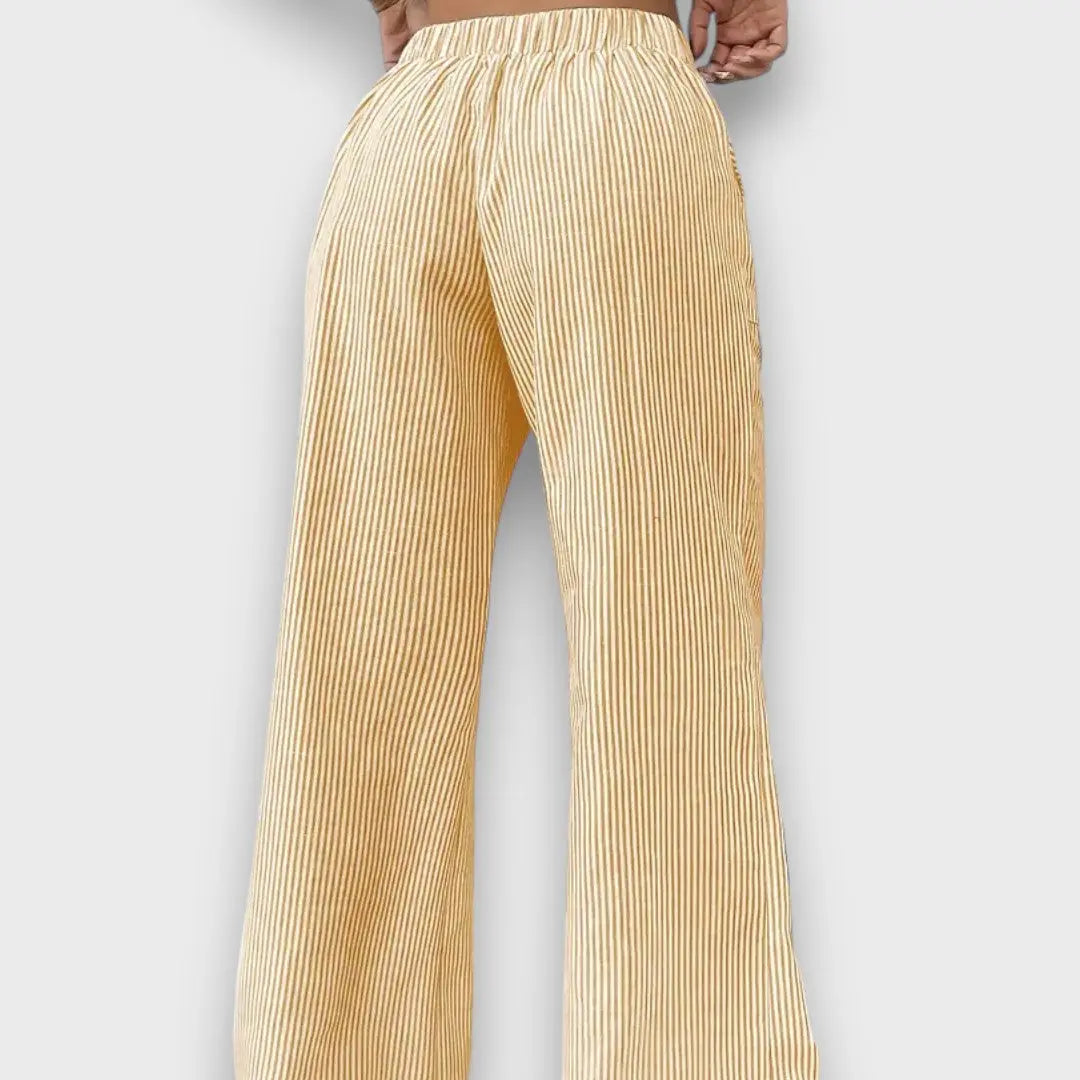 Élise™ – Striped Trousers with Slim Lines