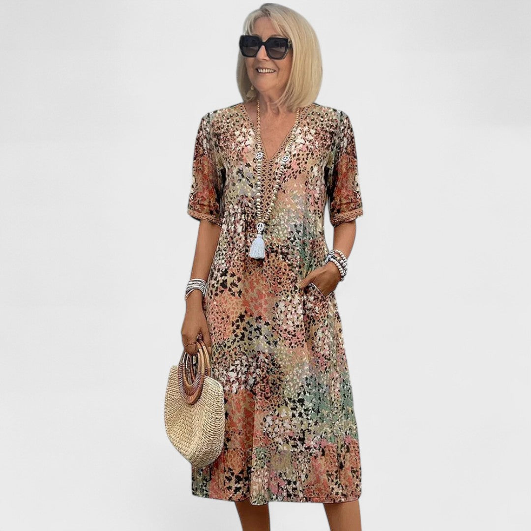 Élise™ - Vibrant Midi Dress