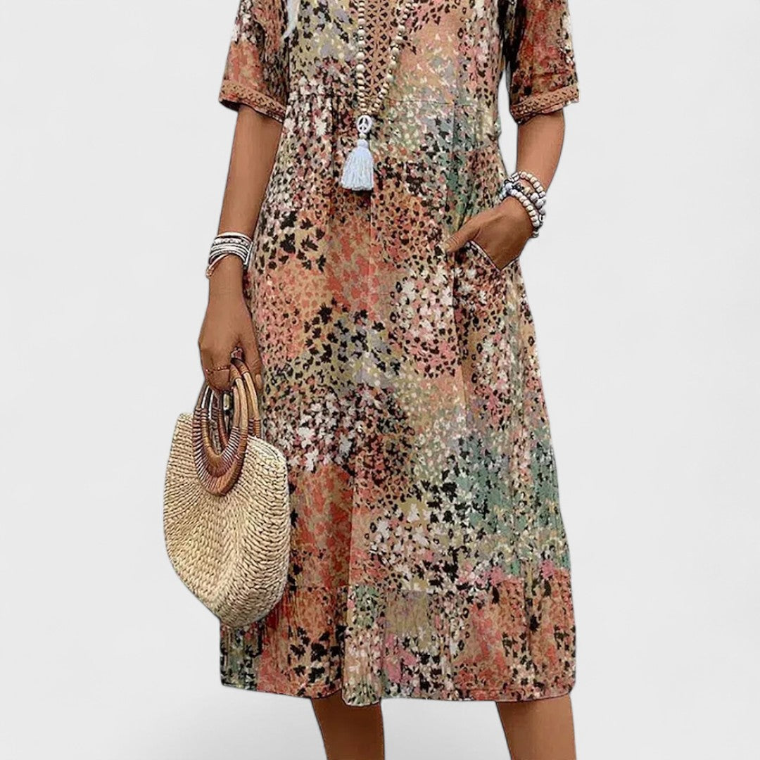 Élise™ - Vibrant Midi Dress