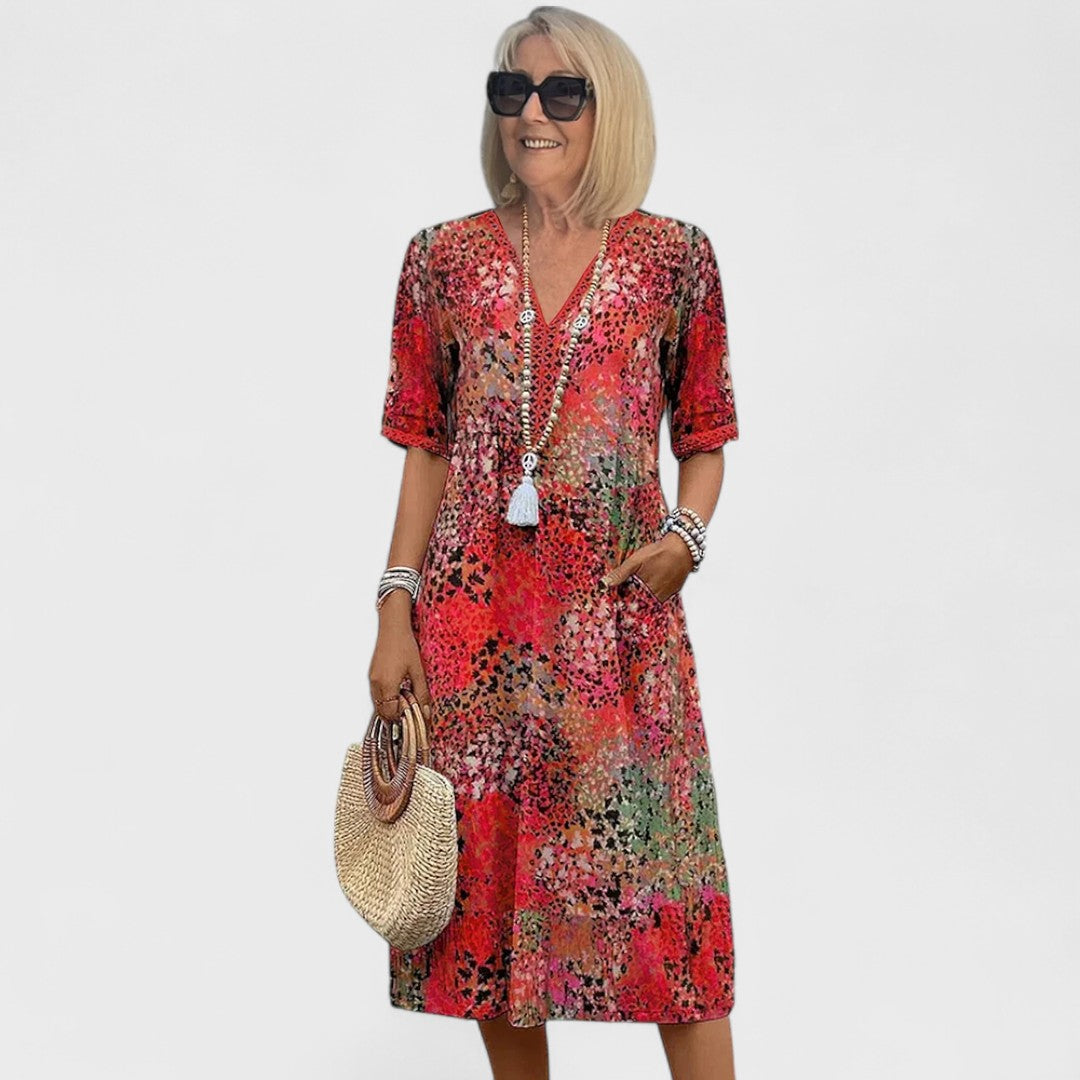 Élise™ - Vibrant Midi Dress