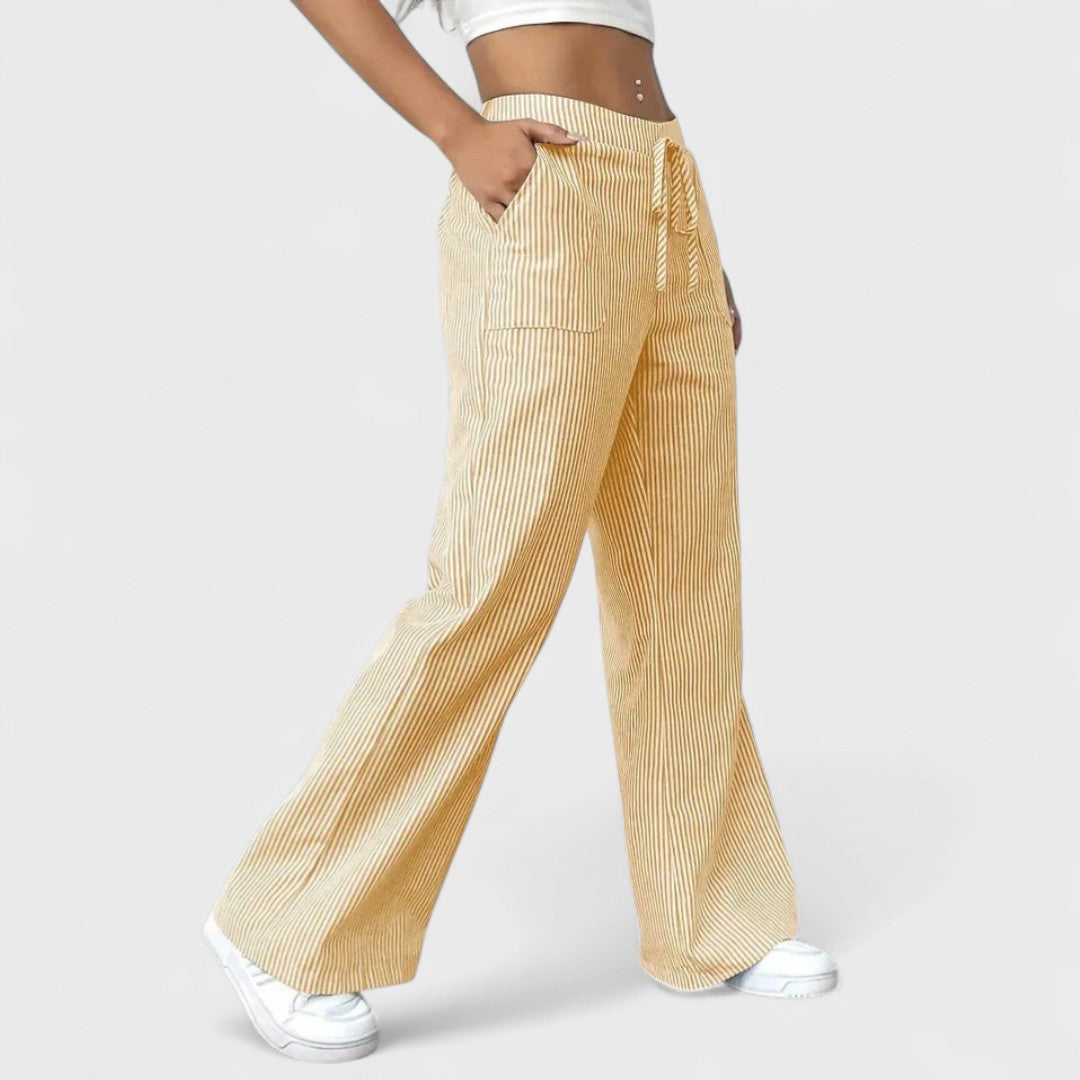 Élise™ - Comfortable Wide Trousers with Elegant Details