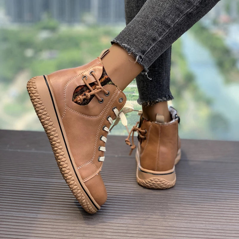Élise™ - Comfortable Lace-Up Ankle Boots
