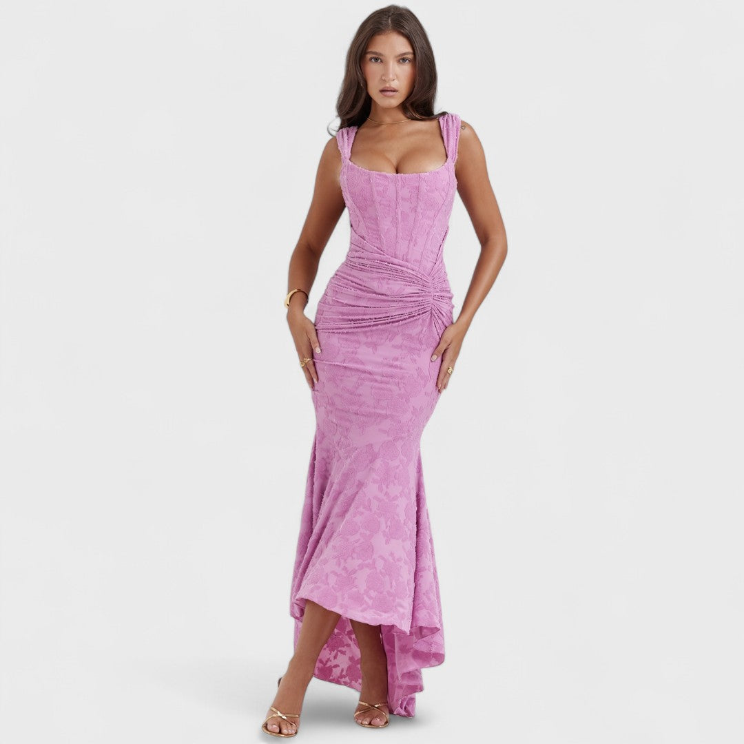 Élise™ - Long Blue Dress