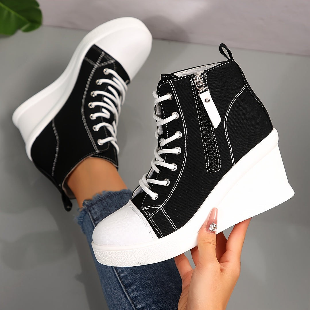 Élise™ - Wedge Sneakers in Canvas