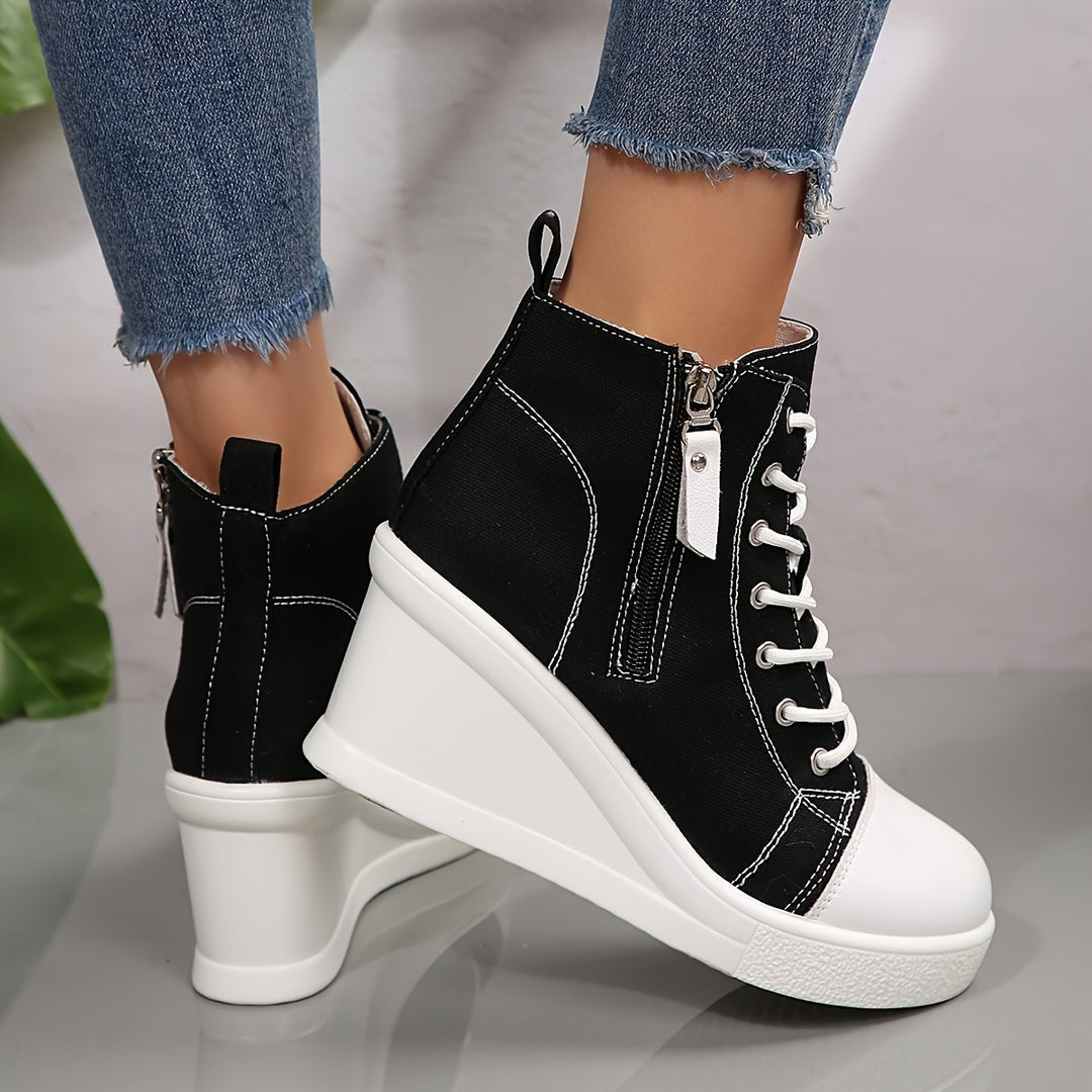 Élise™ - Wedge Sneakers in Canvas