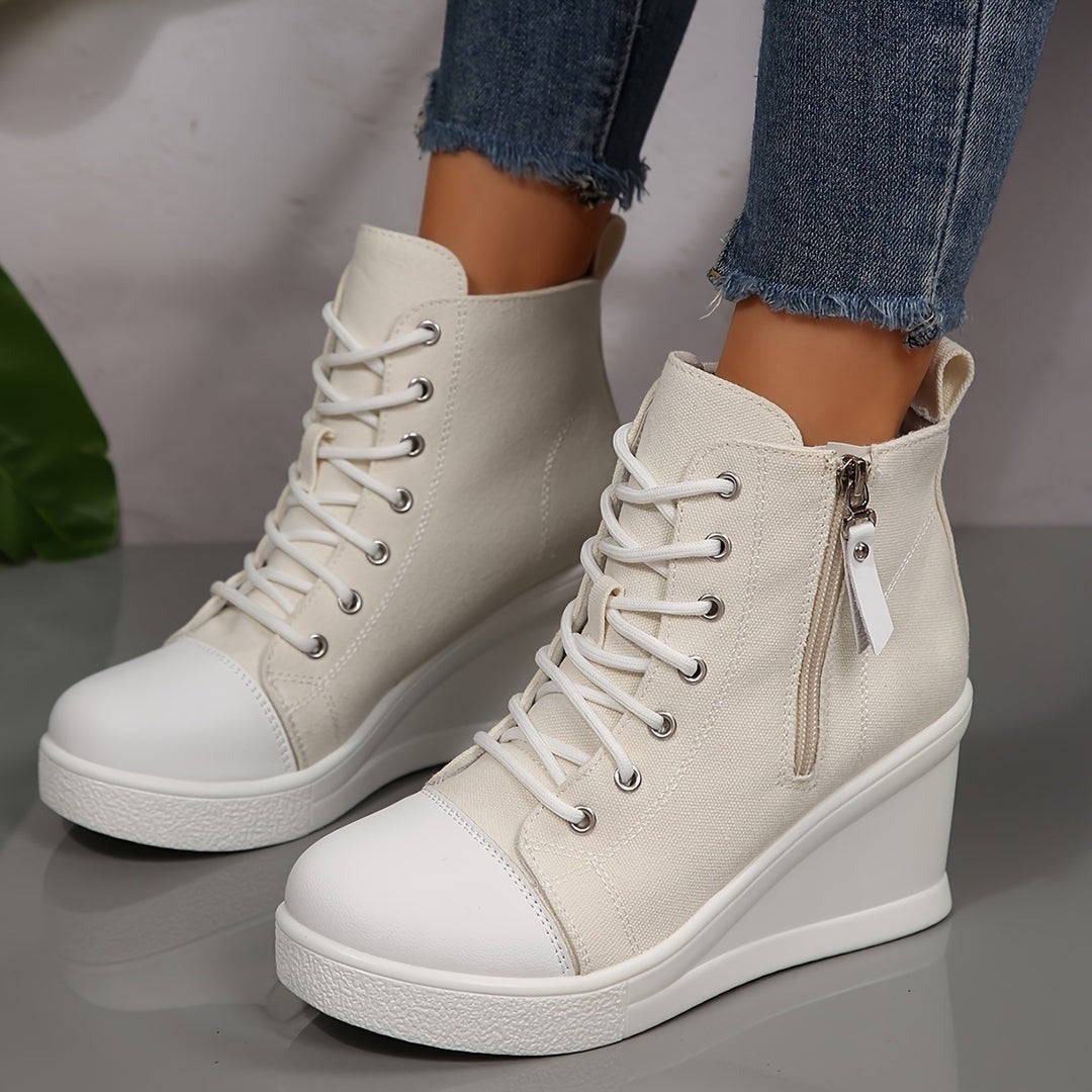 Élise™ - Wedge Sneakers in Canvas