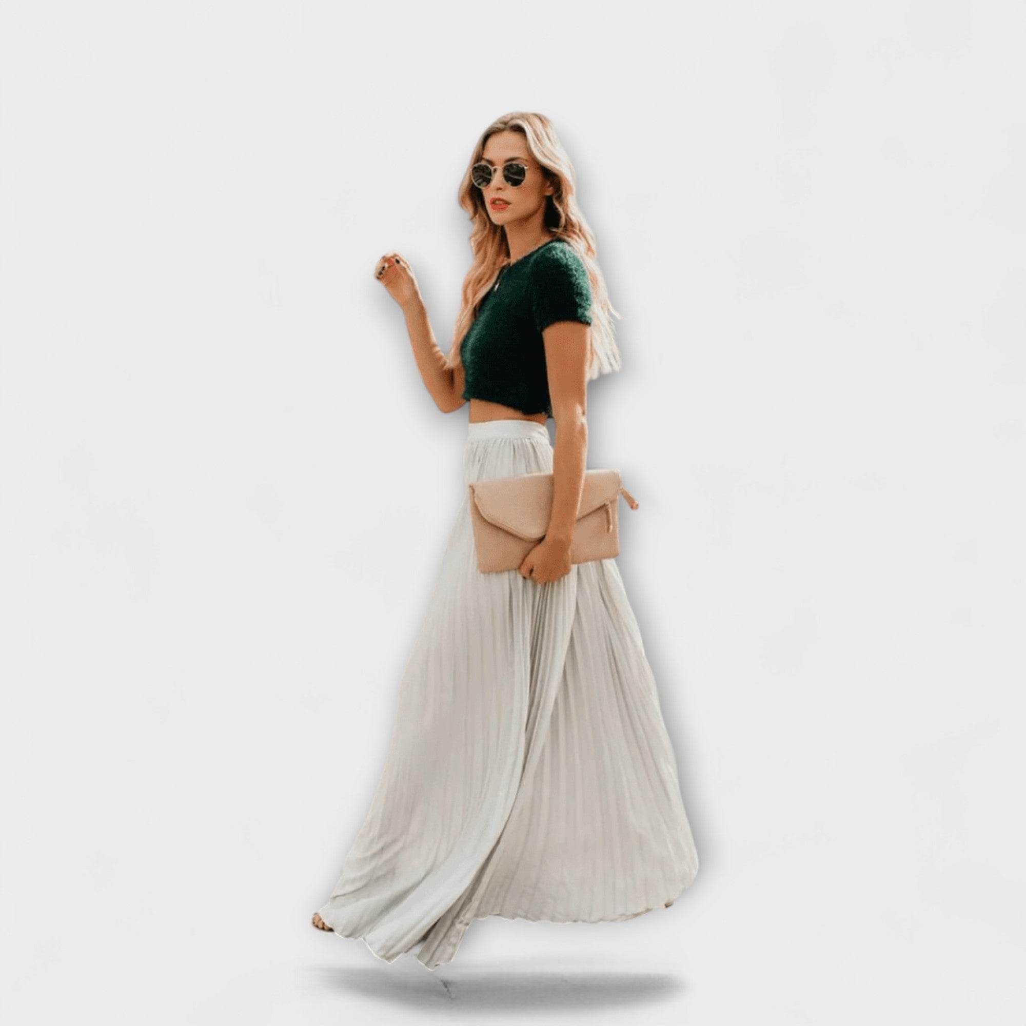 Élise™ - Pleated Maxi Skirt