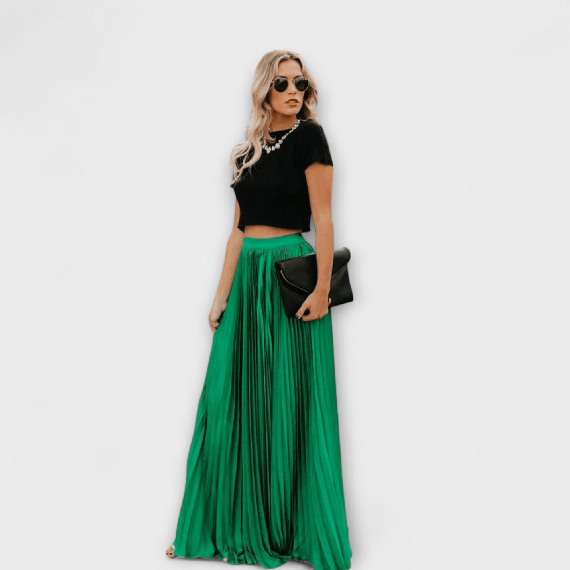 Élise™ - Pleated Maxi Skirt