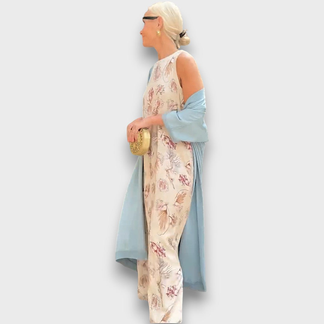 Élise™ – Maxi Dress with Cardigan